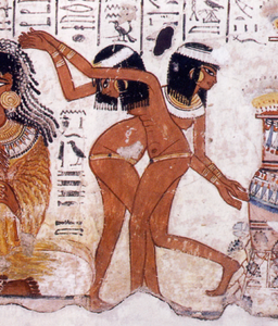 Dancers from the tomb of Nebamon.TT 90. Ancient Egypt.