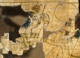 Woman with mirror. Papyrus of Torino. Ancient Egypt