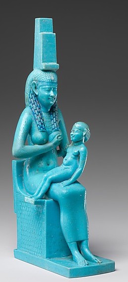 Isis nursing Horus. Ptolemaic Period. Ancient Egypt. Photo Metropolitan Museum of Art of New York