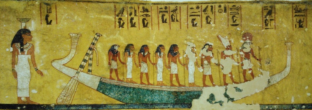 Scene of the Book of the Dead from the tomb of Ay. XVIII Dynasty. Ancient Egypt.
