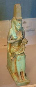 Isis nursing Horus. Louvre Museum. Ancient Egypt