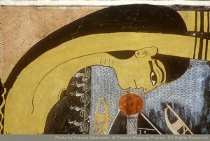 Nut swallowing the sun disk. Book of the Day. Tomb of Ramses V-VI. Ancient Egypt. Thebanmapingproject