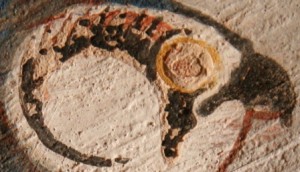 Detail of the eye of Horus from the tomb of Roy. XIX Dynasty. Ancient Egypt. Photo Mª Rosa Valdesogo