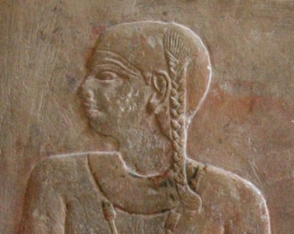 Son of Ptahhotep with lateral lock of hair. VI Dynasty. Ancient Egypt. Photo Mª Rosa Valdesogo