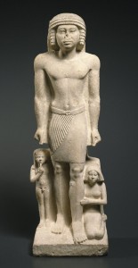 Statue of family group from Saqqara. Ancient Egypt. Brooklyn Museum