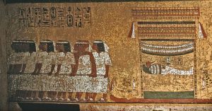 Funerary cortege of Tutankhamun. Ancient Egypt. www.osirisnet.net