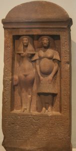 Stela-Statue of the Egyptian artist Bak, Chief Sculptor of Akhenaten. Berlin Museum.Photo: Mª Rosa Valdesogo