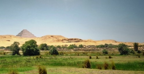 Landscape in Saqqara. Photo: www. egyptmanchester.wordpress.com